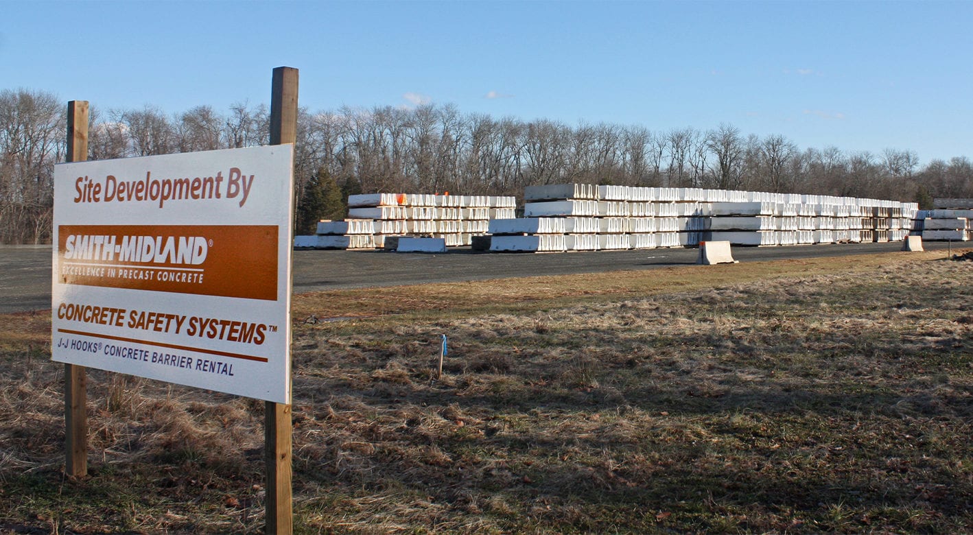 Concrete Safety Systems storage yard